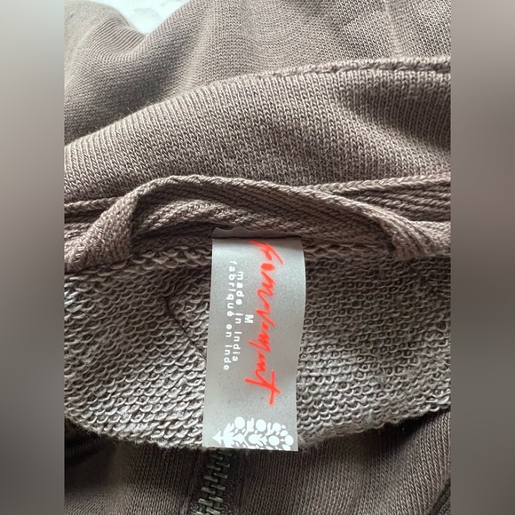 Free People Movement See You Again Jumpsuit Small Ivory All In One Zip Up Casual - Picture 6 of 7